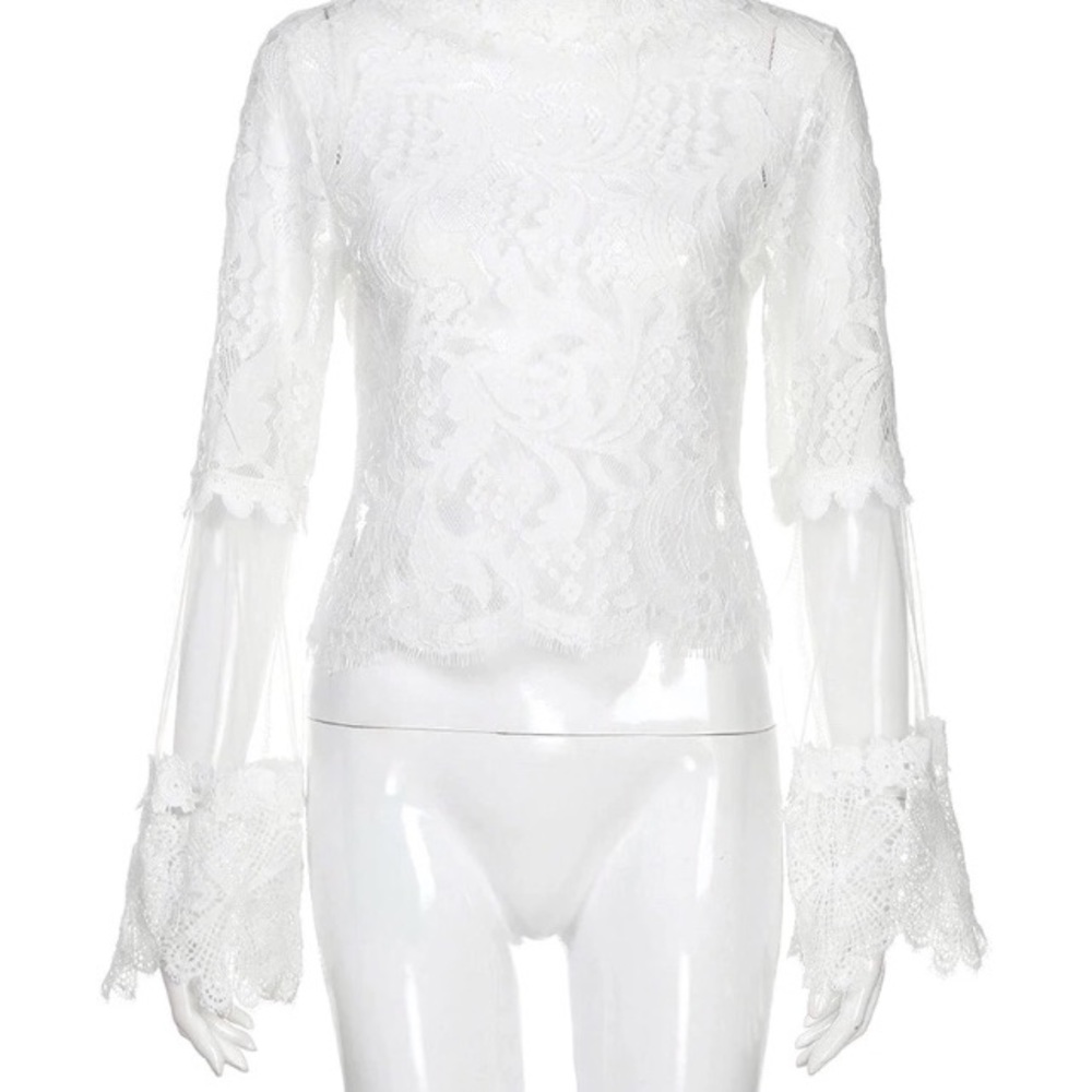 LACE CROP TOP SIZE XL/8 - Picture 5 of 10